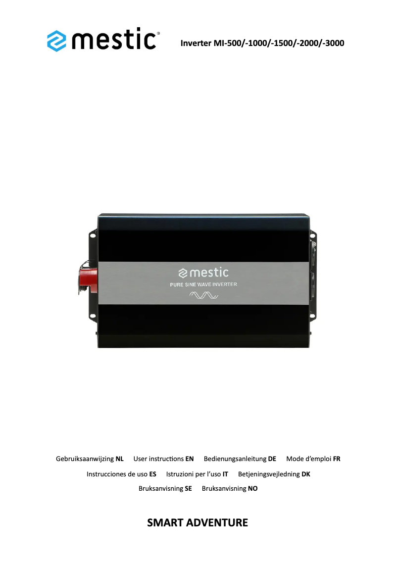 Page 1 de la notice Manuel utilisateur Mestic MI-1500