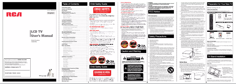 Página 1 del manual Manual de usuario RCA 46LB45RQ