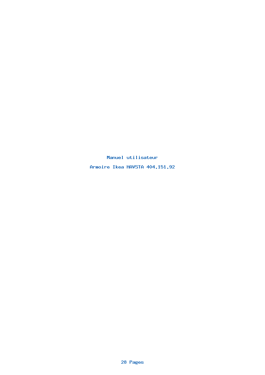 Page 1 de la notice Manuel utilisateur Ikea HAVSTA 404.151.92