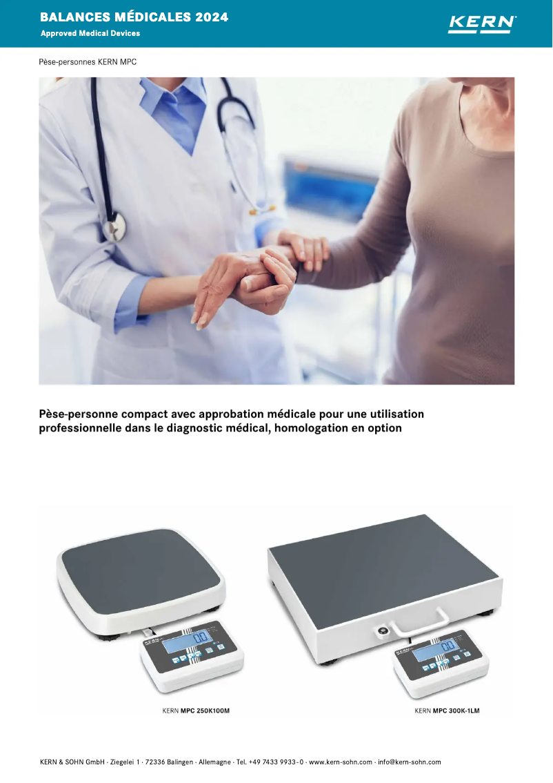 Page 1 de la notice Brochure Kern MPC 300K-1LM