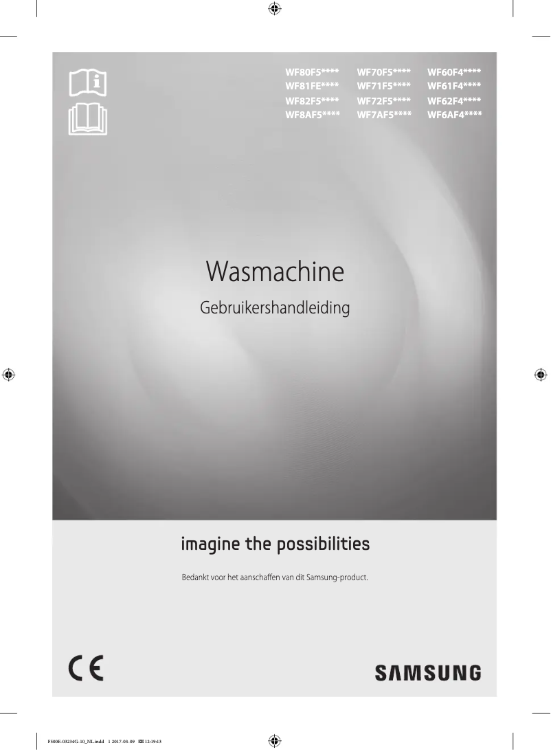 Page 1 de la notice Manuel utilisateur Samsung WF80F5E4Q4W