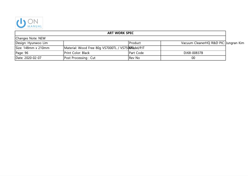 Page 1 de la notice Manuel utilisateur Samsung Jet 70 Turbo