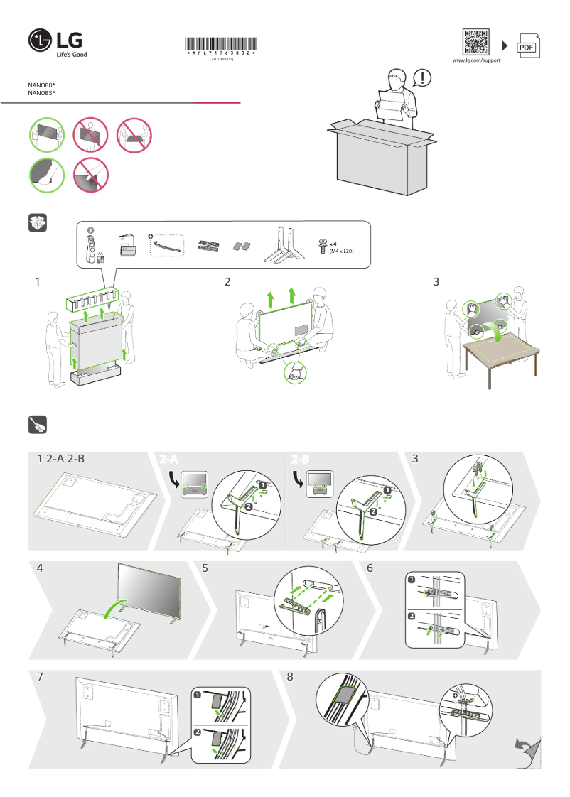 Page 1 de la notice Manuel utilisateur LG 75NANO856PA