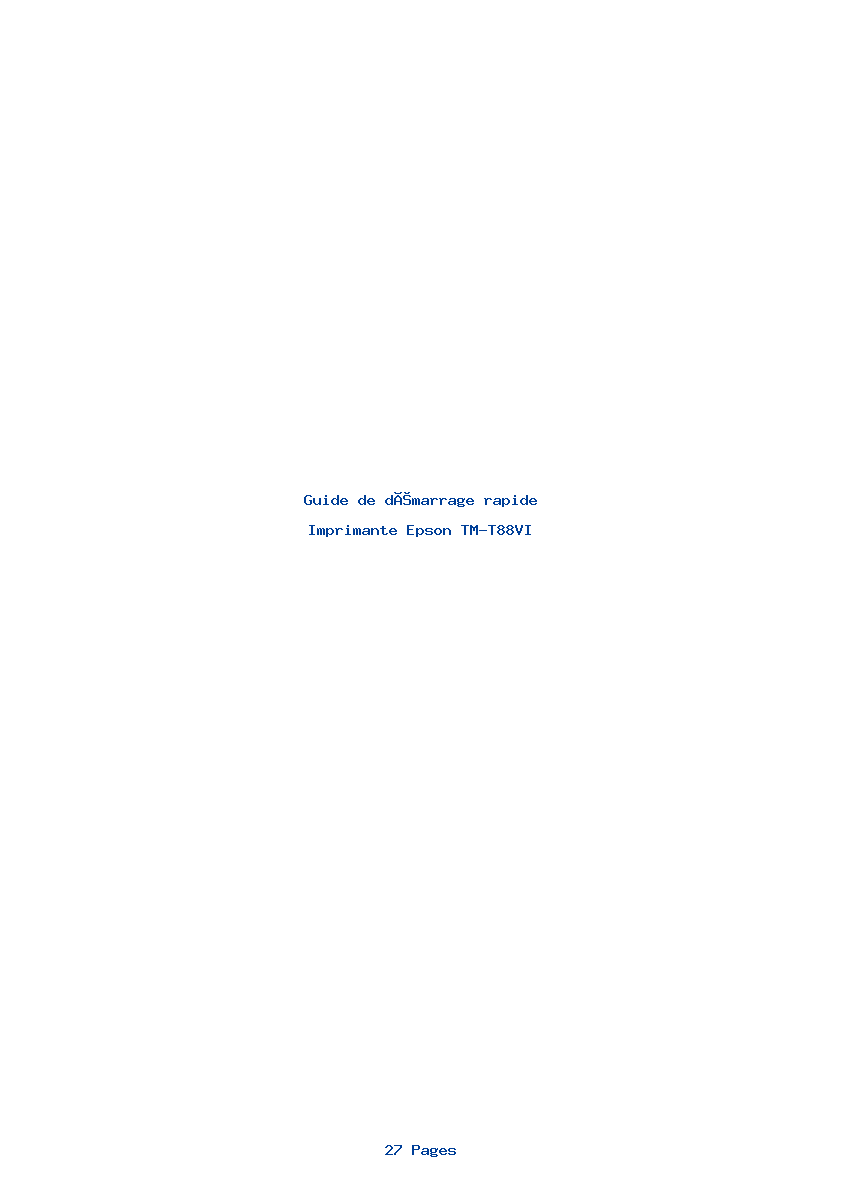 Image de la première page du manuel de l'appareil TM-T88VI