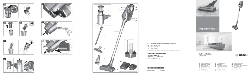 Page 1 of the manual User Manual Bosch BCS122GB