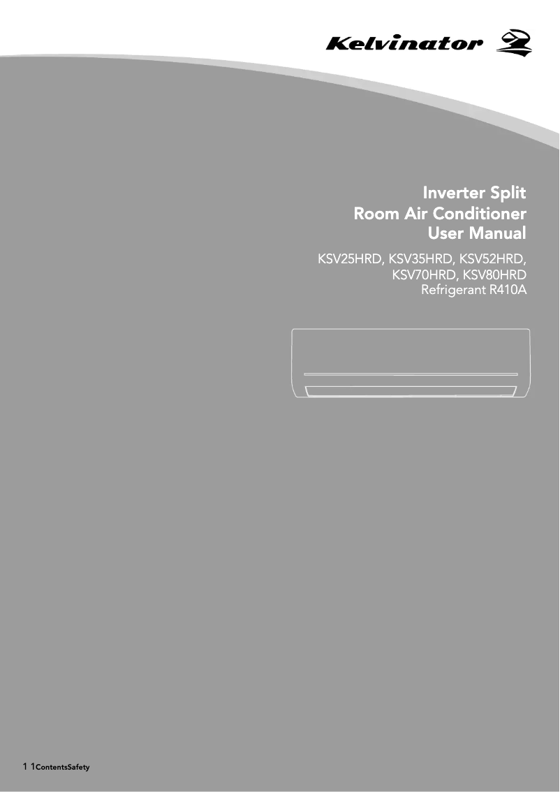 Página 1 del manual Manual de instrucciones Kelvinator KSV52HRD