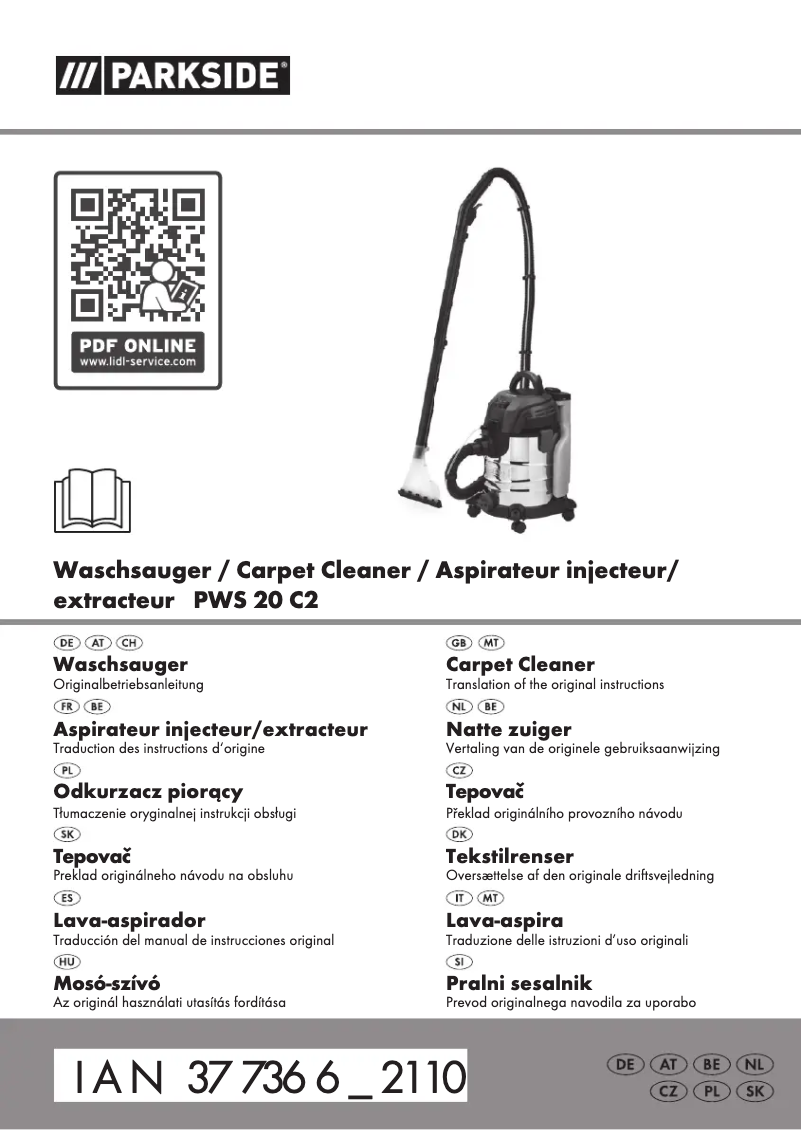 Page 1 de la notice Manuel utilisateur Parkside PWS 20 C2