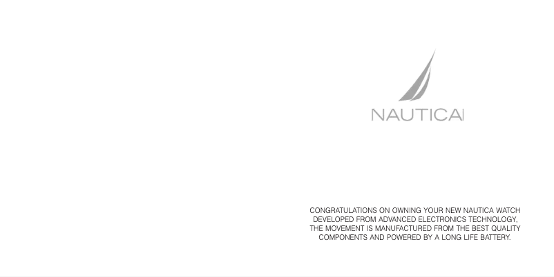 Page 1 of the manual User Manual Nautica NWT 01