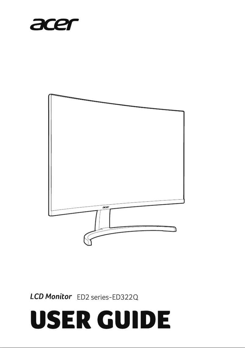 Page 1 de la notice Manuel utilisateur Acer ED322QP