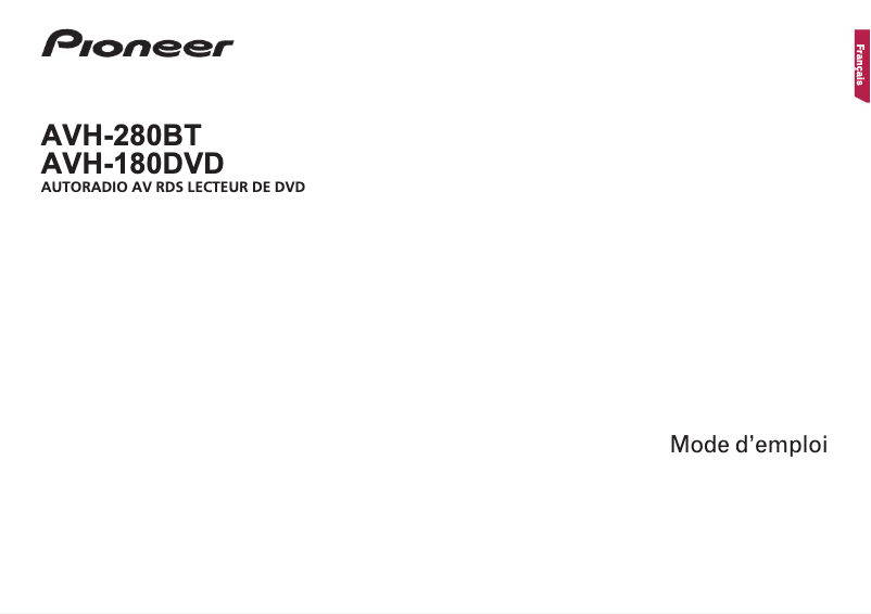 Página 1 del manual Manual de instrucciones Pioneer AVH-280BT