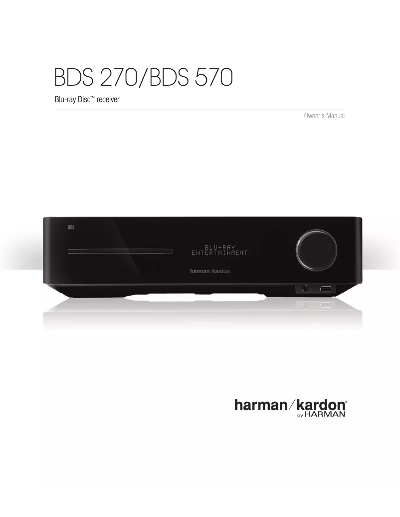 Page 1 de la notice Manuel utilisateur Harman Kardon BDS 370W