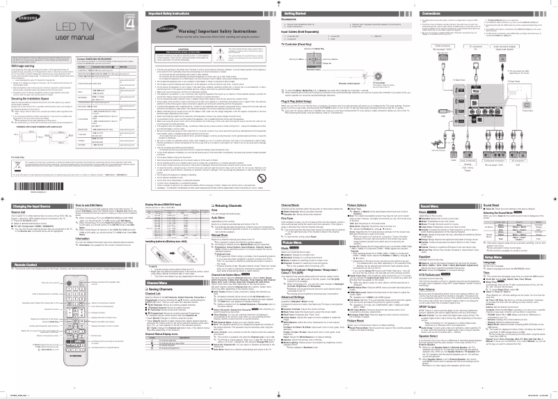 Página 1 del manual Manual de usuario Samsung UA32F4800AR