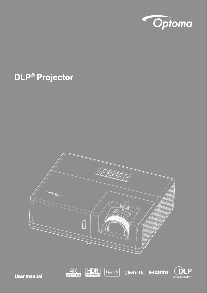Página 1 del manual Manual de usuario Optoma ProScene ZH606
