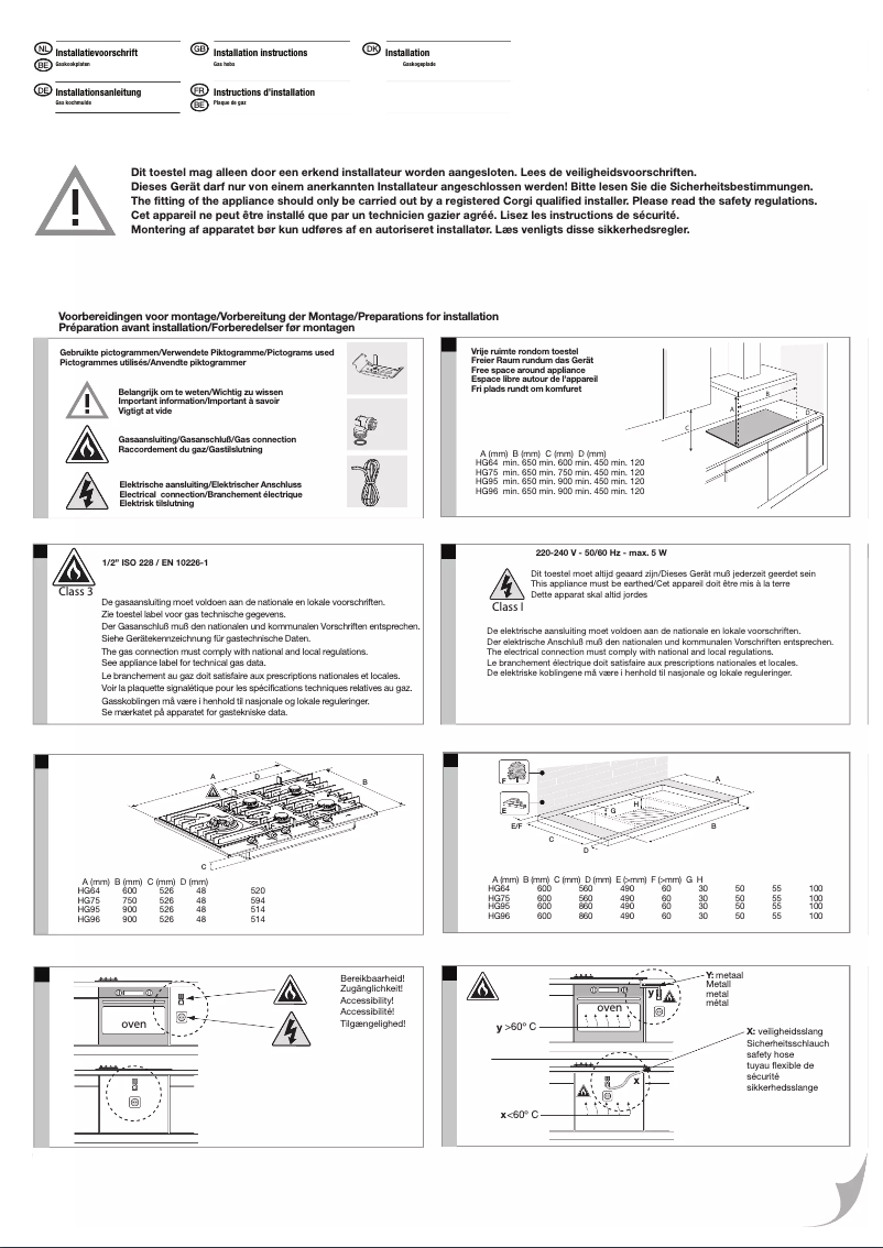Page 1 de la notice Manuel utilisateur Atag HG6492