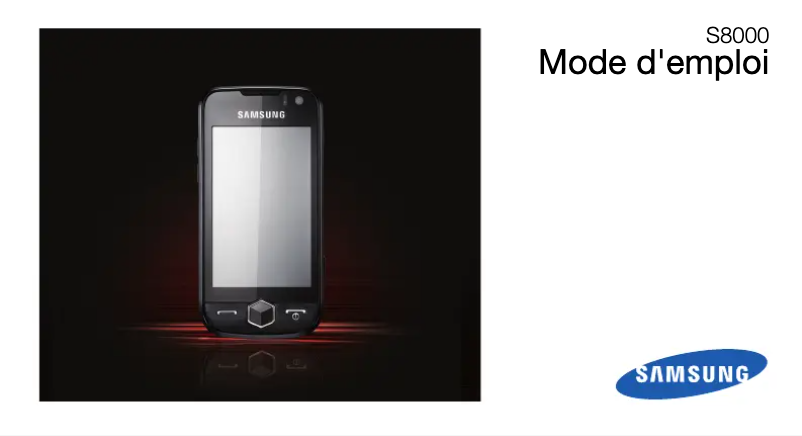 Page 1 de la notice Manuel utilisateur Samsung GT-S8000