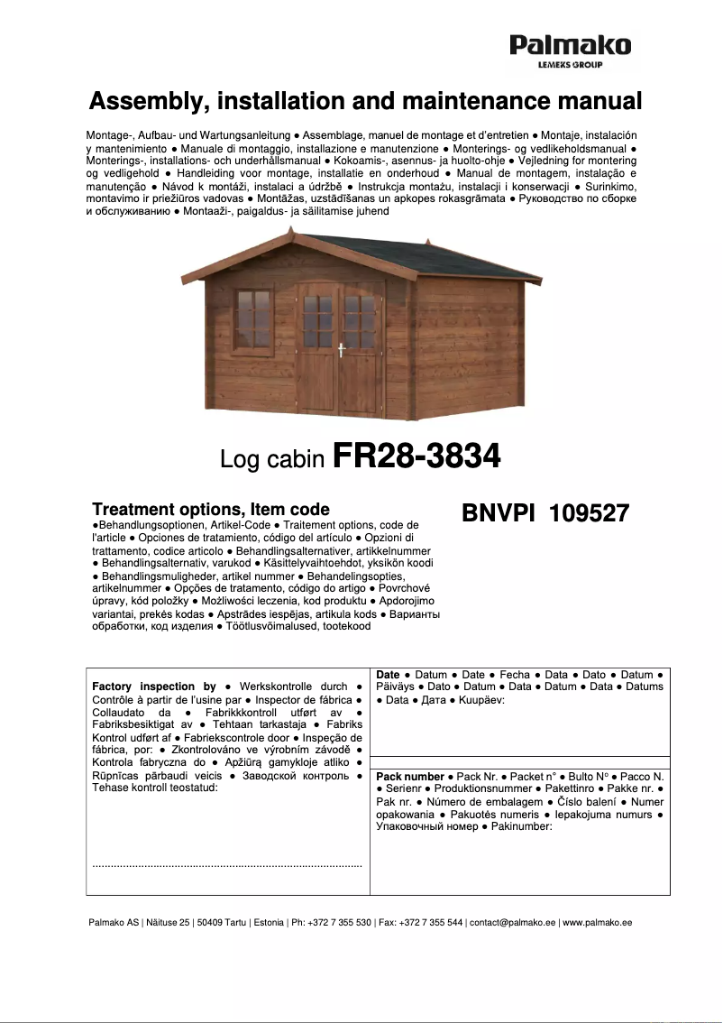 Página 1 del manual Manual de usuario Palmako Valentine