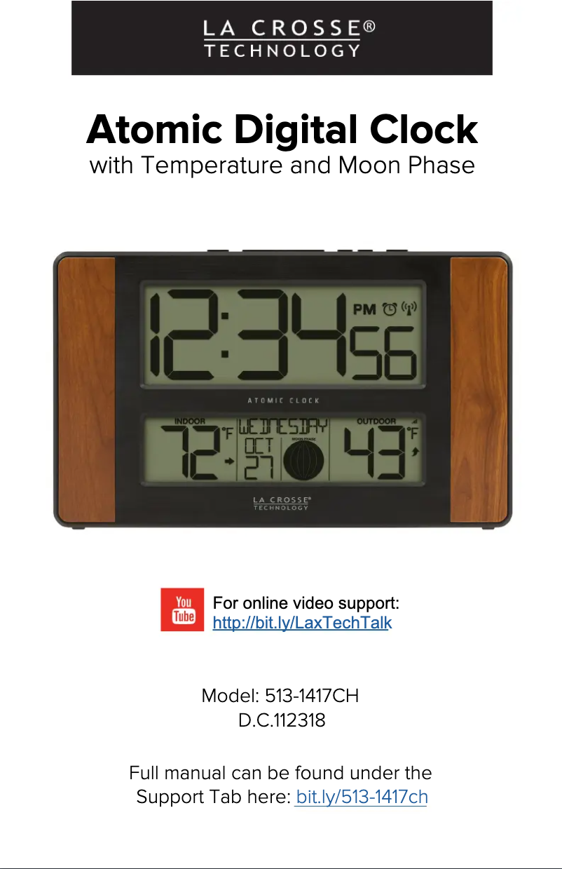 Página 1 del manual Manual de usuario La Crosse Technology 513-1417CH