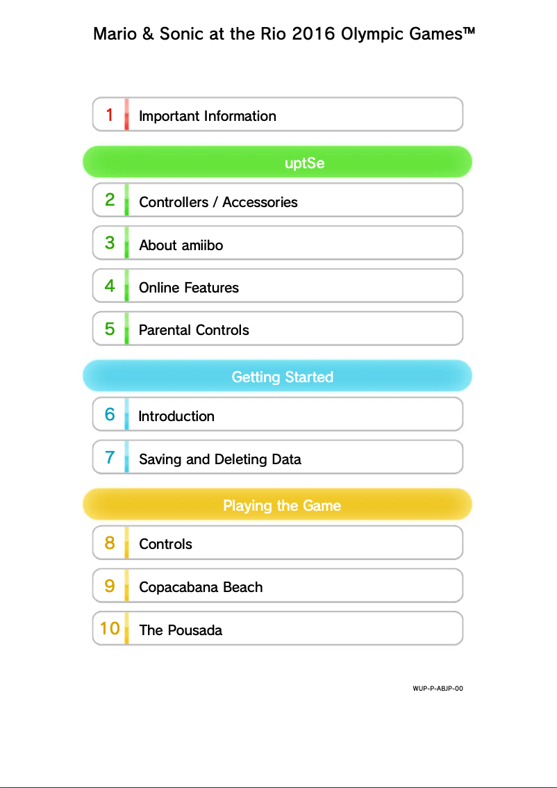 Página 1 del manual Manual de usuario Nintendo Mario & Sonic at the Rio 2016 Olympic Games