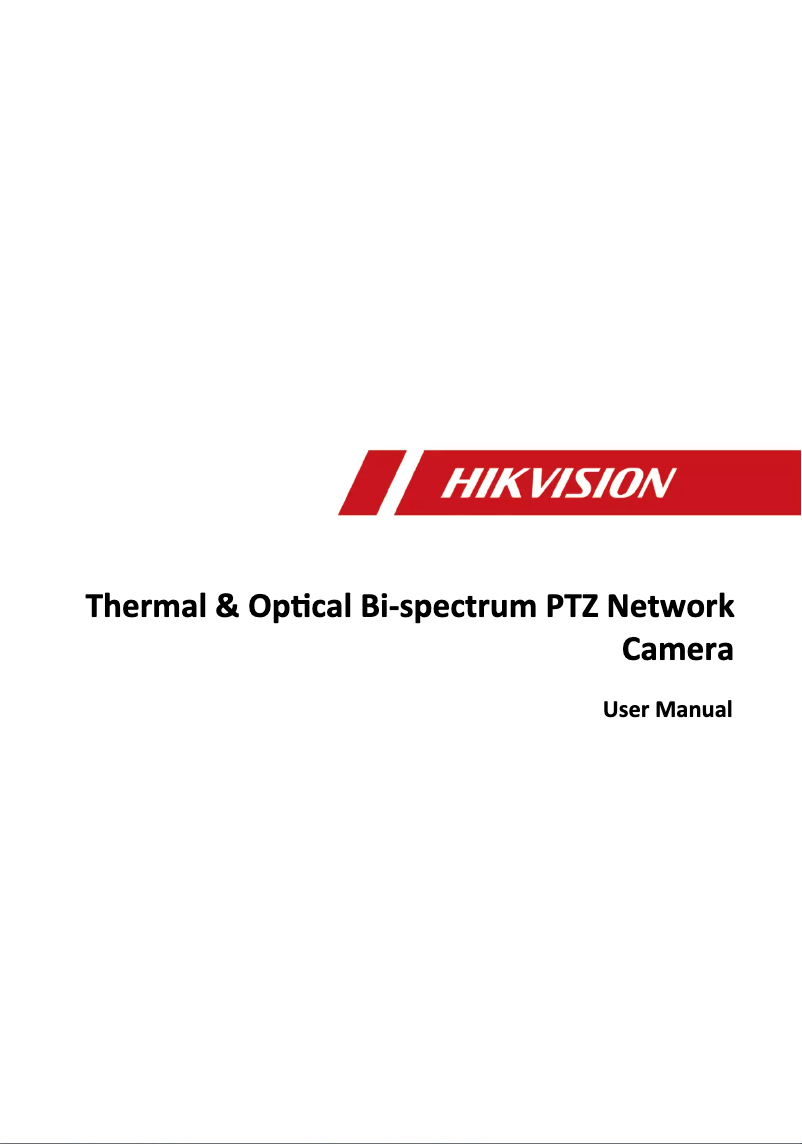Page 1 de la notice Manuel utilisateur Hikvision DS-2TD6267-50H4L