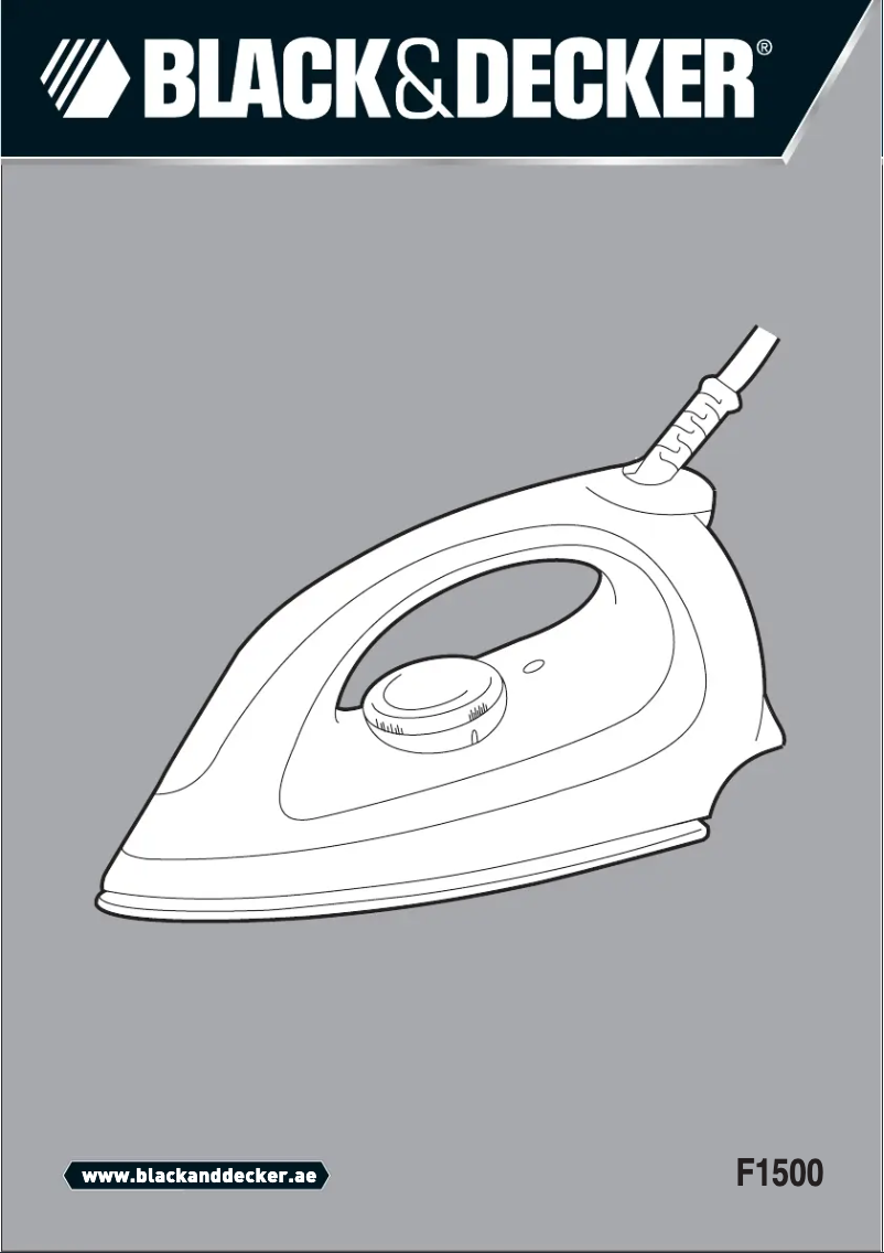 Page n°1 - Manuel utilisateur Black & Decker F1500