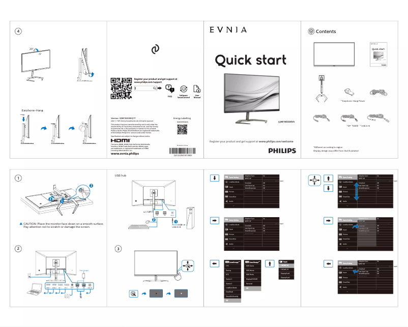 Image de la première page du manuel de l'appareil Evnia 32M1N5500VS