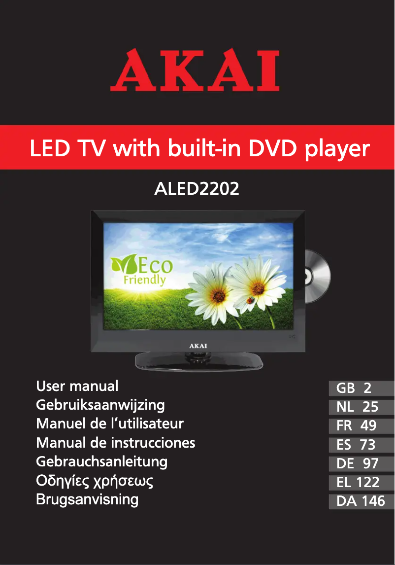 Página 1 del manual Manual de usuario AKAI ALED2202
