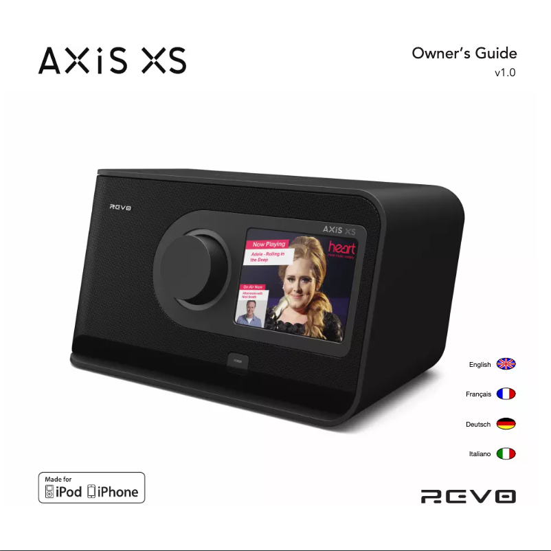 Page 1 of the manual User Manual REVO Axis XS