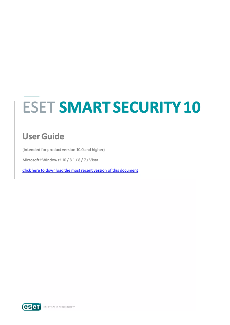 Página 1 del manual Manual de usuario ESET Smart Security