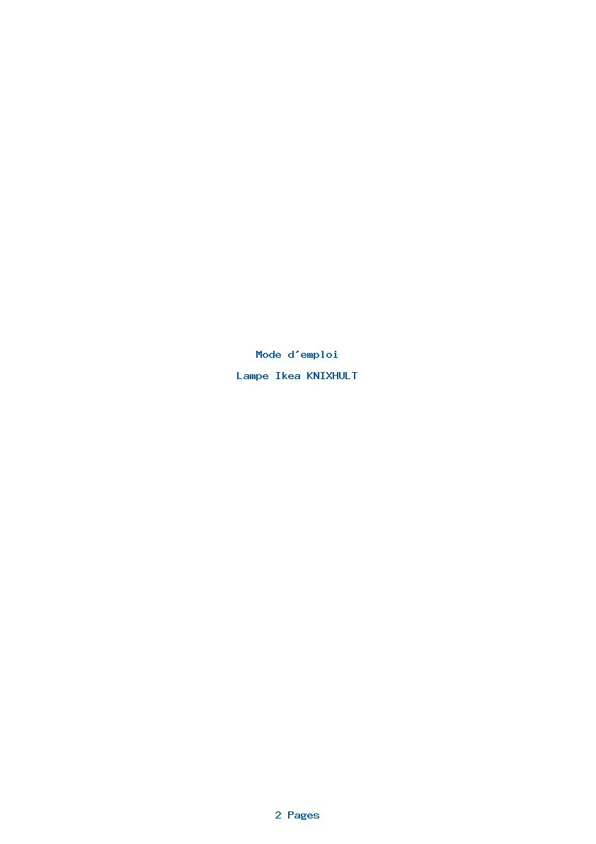 Page 1 de la notice Mode d'emploi Ikea KNIXHULT