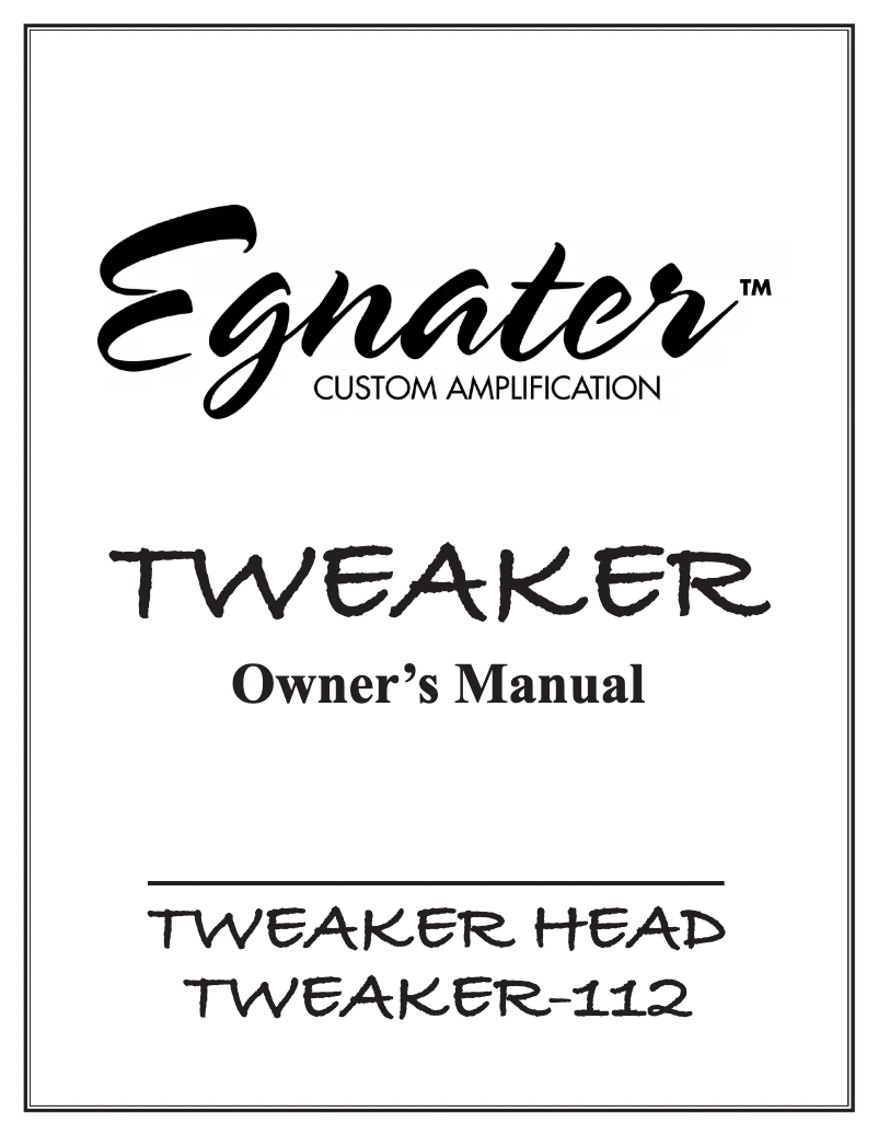 Página 1 del manual Manual de usuario Egnater Tweaker