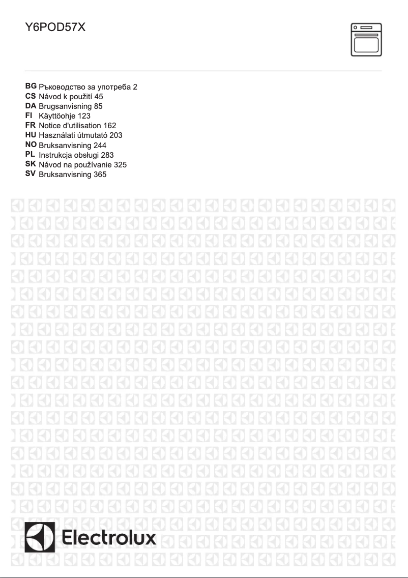 Página 1 del manual Ficha técnica Electrolux Y6POD57X