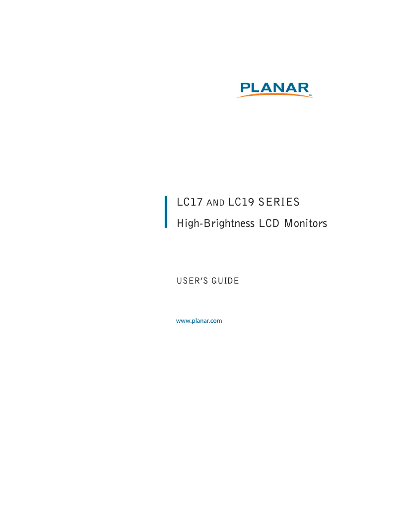 Page 1 de la notice Manuel utilisateur Planar LC1713RTI