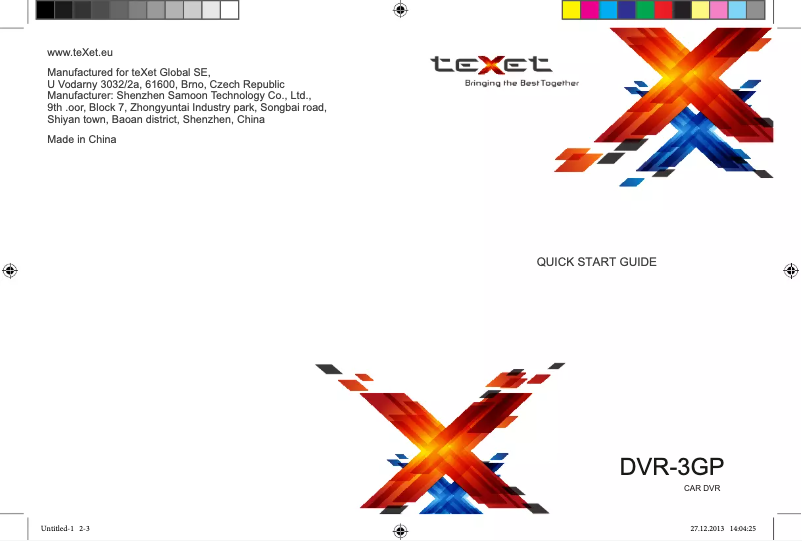 Page 1 de la notice Manuel utilisateur Texet DVR-3GP