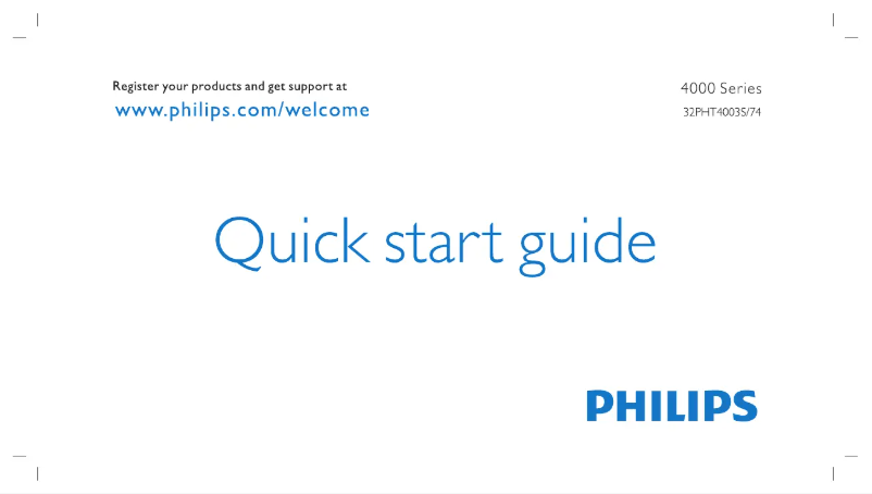 Page 1 of the manual User Manual Philips 32PHT4003S