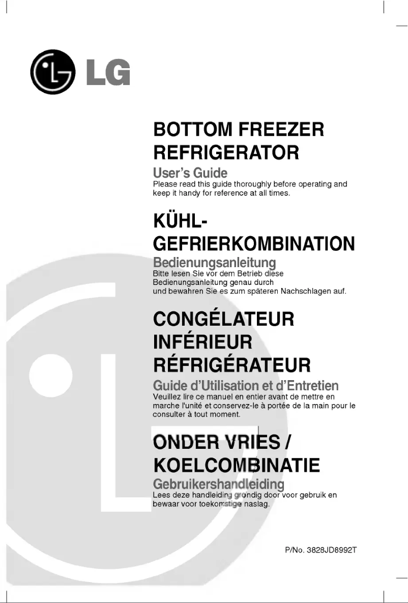 Page n°1 - Manuel utilisateur LG GR-F218JTTA