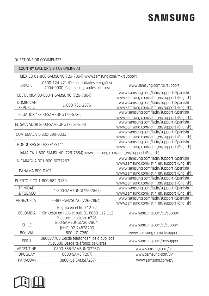 Página 1 del manual Manual de usuario Samsung AR12MVFHDWKN