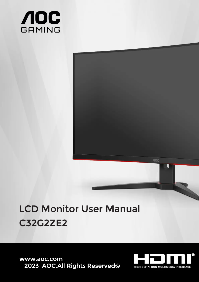 Página 1 del manual Manual de usuario AOC C32G2ZE2