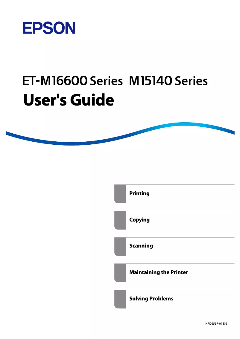 Página 1 del manual Manual de usuario Epson EcoTank M15147