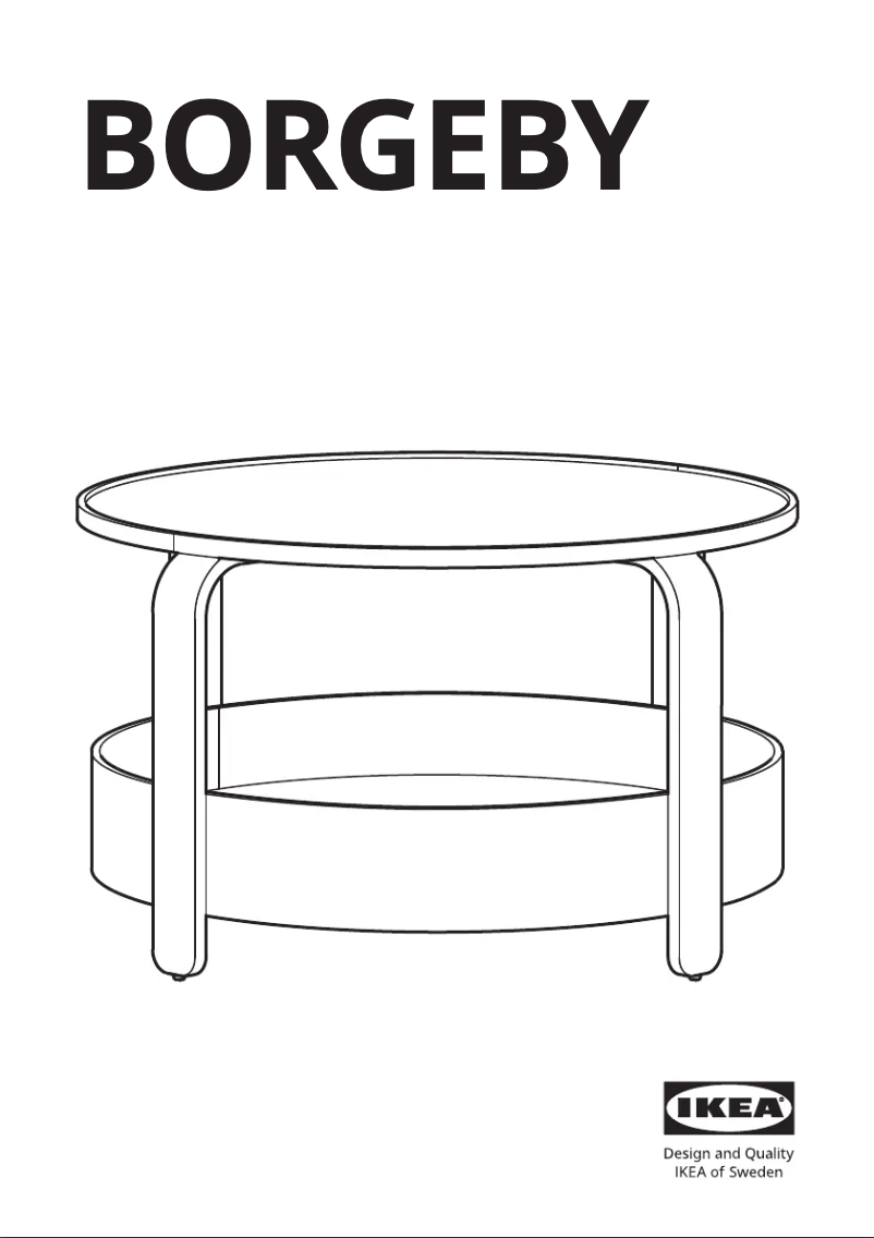 Page 1 de la notice Manuel utilisateur Ikea BORGEBY 205.626.12