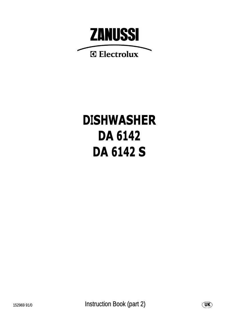 Page 1 of the manual User Manual Zanussi-Electrolux DA6142S