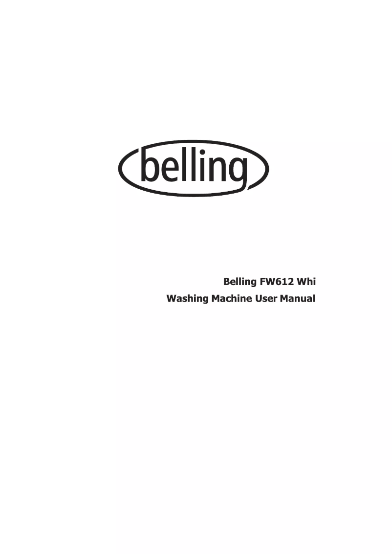 Page 1 de la notice Manuel utilisateur Belling FW612