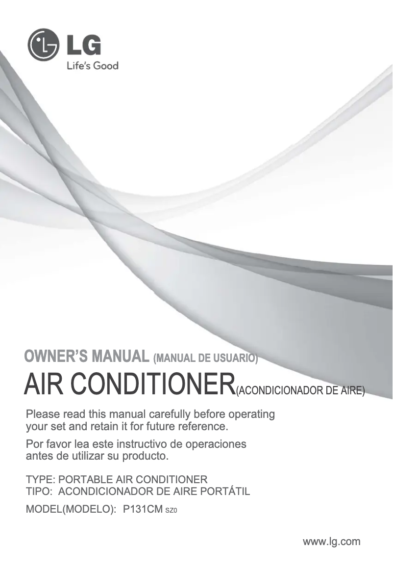 Page 1 de la notice Manuel utilisateur LG P131CM