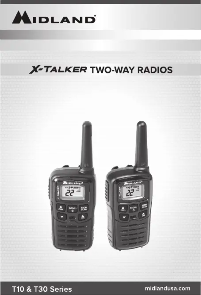 Page 1 de la notice Manuel utilisateur Midland X-Talker T10X3