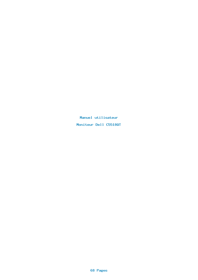 Page 1 de la notice Manuel utilisateur Dell C5518QT