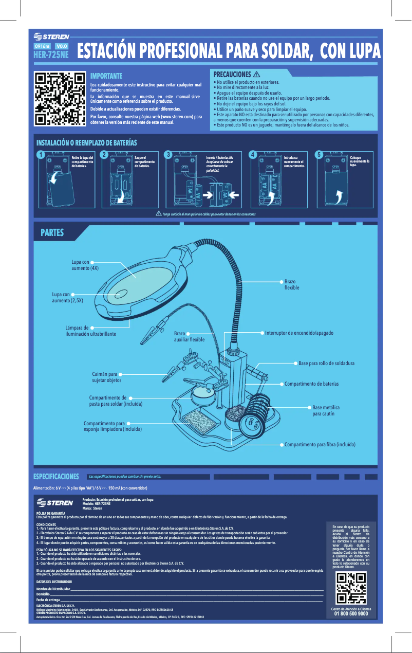 Page 1 de la notice Manuel utilisateur Steren HER-725NE