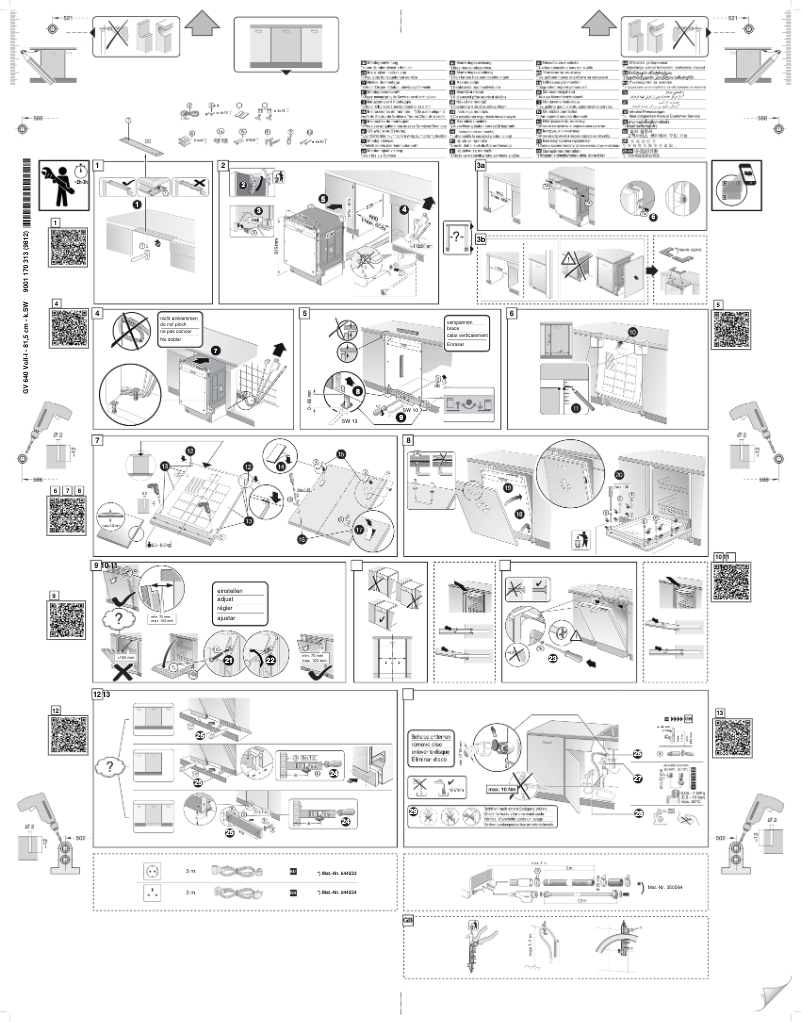 Page 1 of the manual Installation Guide Bosch SMV46CX01E