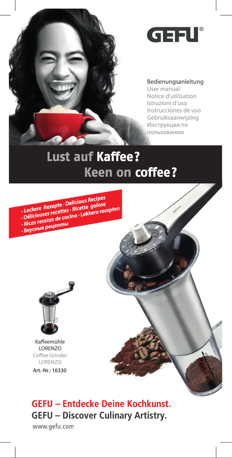 Page 1 de la notice Manuel utilisateur GEFU Lorenzo