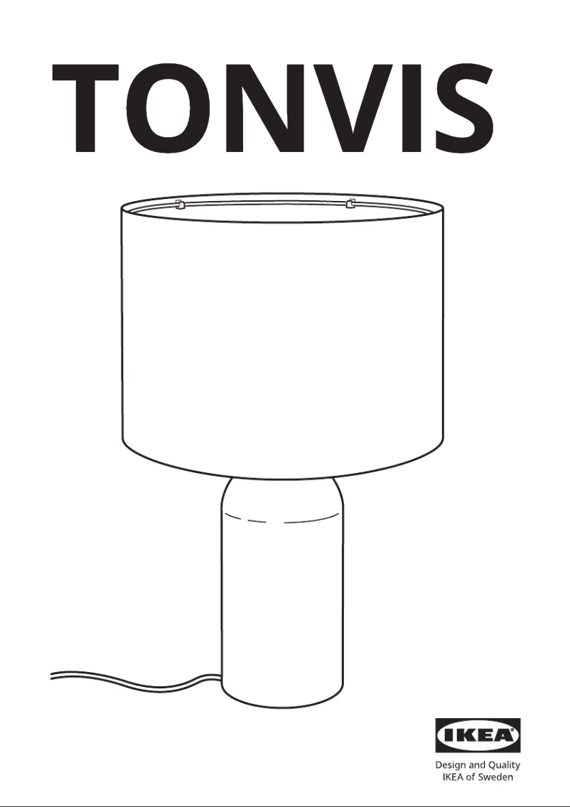 Page 1 de la notice Manuel utilisateur Ikea TONVIS 404.599.68