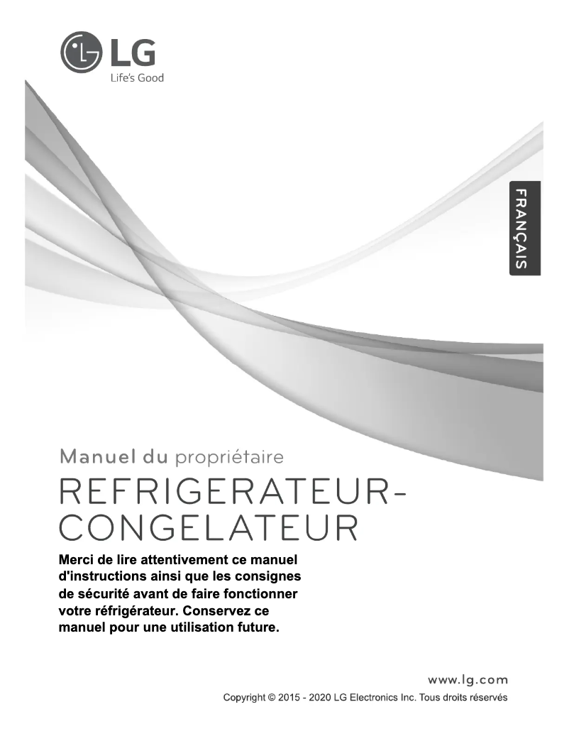 Page n°1 - Manuel utilisateur LG GN-B202SQBB