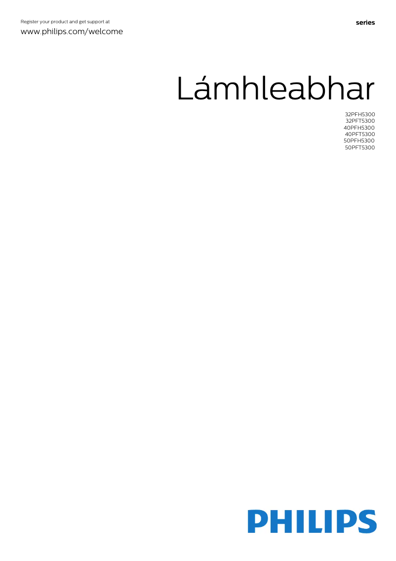 Page n°1 - Manuel utilisateur Philips 40PFH5300